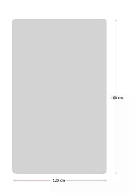 Monivärinen Polyesterimatto 120x160 cm - Antibakteerinen, Liukumaton, Konepestävä, 10 mm Nukka, 700 gr/m² - Suuret ja keskikokoiset matot - 8681875898125 - 1