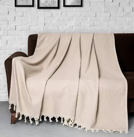 Sohvanpäällinen, beige, 170 x 230 cm, kestävä, helppohoitoinen - Sohvat - 8683342771955 - 2