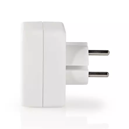 Virtapistoke Jakaja | Tyyppi F (CEE 7/7) | 250 V AC 50 Hz | France / Tyyppi C (CEE 7/16) | 250 V AC 50/60 Hz | 2.5 A | 1700 W | Valkoinen - Sisäjatkojohdot - 5412810292035 - 15