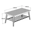 2-Tasoinen Monikäyttöinen sohvapöytä, 100% Mänty, Pähkinänvärinen, 110x47x55 cm, Lisäsäilytystila, Tyylikäs ja Kestävä - Sohvapöydät - 8681875458725 - 4