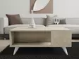 2-Tasoinen Monikäyttöinen Sohvapöytä Travertiini 100% Melamiinipinnoitettu Lastulevy 90x39,5x60 cm Lisäsäilytystilalla - Sohvapöydät - 8684283030835 - 3