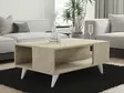 2-Tasoinen Monikäyttöinen Sohvapöytä Travertiini 100% Melamiinipinnoitettu Lastulevy 90x39,5x60 cm Lisäsäilytystilalla - Sohvapöydät - 8684283030835 - 2