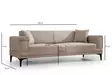 3-istuttava vuodesohva, vaaleanruskea, 230 cm x 95 cm x 77 cm, kestävä, monikäyttöinen - Vuodesohvat - 8684282484905 - 10