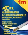 Alumiiniprofiili LED-nauhoille 1 m, 8-10 mm - Lamput ja loisteputket - 6438152076965 - 1