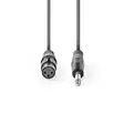 Balansoimaton Audiojohto | XLR 3-Pin naaras | 6.35 mm uros | Niklattu | 10.0 m | Pyöreä | PVC | Tummanharmaa | Pakkaus - Audiokaapelit - 5412810295425 - 10