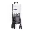 Balansoitu Audiojohto | 2x XLR 3-Pin naaras | 2x RCA uros | Niklattu | 1.50 m | Pyöreä | PVC | Tummanharmaa | Pahvikotelo - Audiokaapelit - 5412810295845 - 66