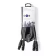 Balansoitu Audiojohto | 2x XLR 3-Pin uros | 2x XLR 3-Pin naaras | Niklattu | 3.00 m | Pyöreä | PVC | Tummanharmaa | Pahvikotelo - Audiokaapelit - 5412810295715 - 66