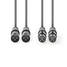 Balansoitu Audiojohto | 2x XLR 3-Pin uros | 2x XLR 3-Pin naaras | Niklattu | 3.00 m | Pyöreä | PVC | Tummanharmaa | Pahvikotelo - Audiokaapelit - 5412810295715 - 2