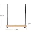 Käsintehty Seinä Hylly 100% Kuusipuuta, Pähkinänvärinen, 40x50x13 cm, Köysi 120 cm, Kantavuus 0,50 kg - Seinähyllyt - 8681875072525 - 6