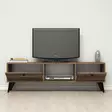 TV-taso, musta pähkinäpuu, 138 cm leveä, kestävä, tilava - TV-tasot - 8682870149915 - 3