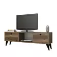 TV-taso, musta pähkinäpuu, 138 cm leveä, kestävä, tilava - TV-tasot - 8682870149915 - 4