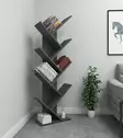 Anthrasittikirjahylly - Moderni ja Tyylikäs Säilytysratkaisu, 100% Melamiinipinnoitettu, 46x128,5x22 cm, Useita Hyllyjä - Kirjahyllyt - 8683342846585 - 3