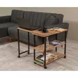 Sivupöytä, atlantic pine black, Kestävä, monikäyttöinen, siirrettävä - Sivu- ja apupöydät - 8682870773455 - 6