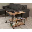 Sivupöytä, atlantic pine black, Kestävä, monikäyttöinen, siirrettävä - Sivu- ja apupöydät - 8682870773455 - 5