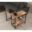 Sivupöytä, atlantic pine black, Kestävä, monikäyttöinen, siirrettävä - Sivu- ja apupöydät - 8682870773455 - 4