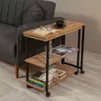 Sivupöytä, atlantic pine black, Kestävä, monikäyttöinen, siirrettävä - Sivu- ja apupöydät - 8682870773455 - 1