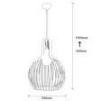 Kattokruunu, musta, 38 cm, 146 cm, säädettävä korkeus - Katto- ja seinävalaisimet - 8681875641585 - 5