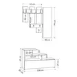 Tyylikäs Tammi Eteisteline Peilillä ja Kengätsäilytyksellä - 100% Melamiinipinnoitettu - 100x61x30 cm - Peili 30x99 cm - Huonekalut - 8681875200775 - 4