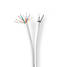 IEC (koaksiaali) CAT6 Combi-kaapeli kelalla | RG58 | 75 Ohm | Kolminkertainen suojaus | ECA | 50.0 m | Pyöreä | Valkoinen | Pakkaus - Antennikaapelit - 5412810320325 - 4