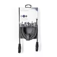 DMX sovitinkaapeli | XLR 3-Pin uros | XLR 3-Pin naaras | Niklattu | 5.00 m | Pyöreä | PVC | Tummanharmaa | Pahvikotelo - Audiokaapelit - 5412810295975 - 66