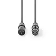 DMX sovitinkaapeli | XLR 3-Pin uros | XLR 3-Pin naaras | Niklattu | 5.00 m | Pyöreä | PVC | Tummanharmaa | Pahvikotelo - Audiokaapelit - 5412810295975 - 10