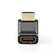 HDMI -sovitin | HDMI liitin / HDMI uros | HDMI Ulostulo | Kullattu | Kulma, 270 ° | Alumiini | Gun Metal Harmaa | 1 kpl | Laatikko kannella ja ikkunalla - Videoliittimet ja plugit - 5412810333585 - 2