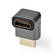 HDMI -sovitin | HDMI liitin / HDMI uros | HDMI Ulostulo | Kullattu | Kulma, 270 ° | Alumiini | Gun Metal Harmaa | 1 kpl | Laatikko kannella ja ikkunalla - Videoliittimet ja plugit - 5412810333585 - 7
