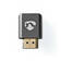 HDMI -sovitin | HDMI liitin / HDMI uros | HDMI Ulostulo | Kullattu | Kulma, 270 ° | Alumiini | Gun Metal Harmaa | 1 kpl | Laatikko kannella ja ikkunalla - Videoliittimet ja plugit - 5412810333585 - 4