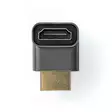 HDMI -sovitin | HDMI liitin / HDMI uros | HDMI Ulostulo | Kullattu | Kulma, 270 ° | Alumiini | Gun Metal Harmaa | 1 kpl | Laatikko kannella ja ikkunalla - Videoliittimet ja plugit - 5412810333585 - 35