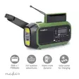 Hätäradio | Kannettava malli | DAB+ / FM | Käsiveivi / Paristokäyttöinen / Solar Powered / USB Virta | Herätyskellotoiminnan | Musta / Vihreä - Radiot ja MP3/4-soittimet - 5412810444175 - 50