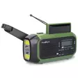 Hätäradio | Kannettava malli | DAB+ / FM | Käsiveivi / Paristokäyttöinen / Solar Powered / USB Virta | Herätyskellotoiminnan | Musta / Vihreä - Radiot ja MP3/4-soittimet - 5412810444175 - 1