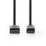 High Speed HDMI Kaapeli Ethernet | HDMI liitin | HDMI Mini | 4K@30Hz | 10.2 Gbps | 2.00 m | Pyöreä | PVC | Musta | Laatikko - HDMI-kaapelit - 5412810289905 - 2