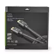 High Speed HDMI Kaapeli Ethernet | HDMI liitin | HDMI liitin | 4K@60Hz | ARC | 18 Gbps | 10.0 m | Pyöreä | Puuvilla | Gun Metal Harmaa | Laatikko kannella ja ikkunalla - HDMI-kaapelit - 5412810318865 - 66