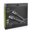 High Speed HDMI Kaapeli Ethernet | HDMI liitin | HDMI liitin | 4K@60Hz | ARC | 18 Gbps | 10.0 m | Pyöreä | Puuvilla | Gun Metal Harmaa | Laatikko kannella ja ikkunalla - HDMI-kaapelit - 5412810318865 - 69