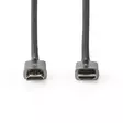 High Speed HDMI Kaapeli Ethernet | HDMI liitin | HDMI liitin | 4K@60Hz | ARC | 18 Gbps | 10.0 m | Pyöreä | Puuvilla | Gun Metal Harmaa | Laatikko kannella ja ikkunalla - HDMI-kaapelit - 5412810318865 - 10