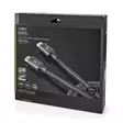 High Speed HDMI Kaapeli Ethernet | HDMI liitin | HDMI liitin | 4K@60Hz | ARC | 18 Gbps | 10.0 m | Pyöreä | Puuvilla | Gun Metal Harmaa | Laatikko kannella ja ikkunalla - HDMI-kaapelit - 5412810318865 - 67