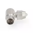 IEC (Coax) Liitin | Kulma | Naaras | Niklattu | 75 Ohm | Ruuvi | Kaapelin läpitulomitta: 7.0 mm | Metalli | Hopea | 2 kpl | Muovipussi - Antenniliittimet ja adapterit - 5412810283545 - 11
