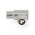 IEC (Coax) Liitin | Kulma | Naaras | Niklattu | 75 Ohm | Ruuvi | Kaapelin läpitulomitta: 7.0 mm | Metalli | Hopea | 2 kpl | Muovipussi - Antenniliittimet ja adapterit - 5412810283545 - 15