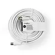 Koaksiaalikaapeli | IEC (Coax) Uros | IEC (Coax) Naaras | Niklattu | 75 Ohm | Tuplasuojattu | 10.0 m | Pyöreä | PVC | Valkoinen | Panta - Antennikaapelit - 5412810325405 - 66