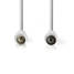 Koaksiaalikaapeli | IEC (Coax) Uros | IEC (Coax) Naaras | Niklattu | 75 Ohm | Tuplasuojattu | 10.0 m | Pyöreä | PVC | Valkoinen | Panta - Antennikaapelit - 5412810325405 - 2
