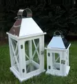 Kynttilälyhty puunvärinen 44,5 cm - Kynttilät ja lyhdyt - 6438168087375 - 1