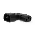 Laajennus Plug | IEC-320-C13 | IEC-320-C14 | Kulma oikealle | Niklattu | PVC | Musta | Laatikko | 1 kpl - Nedis tuotteet - 5412810427635 - 40