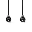 Optinen Audiokaapeli | TosLink uros | TosLink uros | 10.0 m | Pyöreä | PVC | Musta | Label - Audiokaapelit - 5412810420445 - 10