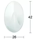 Pyyhekoukku Habo 1041 valkoinen - Koukut ja ripustimet - 641-0089-05 - 1