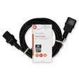 Sähköjohto | IEC-320-C14 | IEC-320-C13 | Suora | Suora | Niklattu | 2.00 m | Pyöreä | PVC | Musta | Label - Virtakaapelit ja liittimet - 5412810425235 - 66