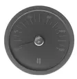 Saunan l=C3=A4mp=C3=B6mittari alumiini musta - Kylpyhuonetarvikkeet - 6410412915535 - 1