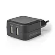Seinälaturi | 24 W | 2x 2.4 A A | Lähtöliitäntöjen määrä: 2 | 2x USB-A | Kaapeli ei sisälly | Single Voltage Output | Musta - Verkkolaturit - 5412810267545 - 40