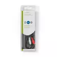 Stereoäänikaapeli | 3.5 mm uros | 2x RCA uros | Niklattu | 2.00 m | Pyöreä | Musta | Laatikko - Audiokaapelit - 5412810288175 - 66