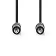 Stereoäänikaapeli | 3.5 mm uros | 3.5 mm uros | Niklattu | 3.00 m | Pyöreä | Musta | Laatikko - Audiokaapelit - 5412810288045 - 10