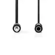 Stereoäänikaapeli | 3.5 mm uros | 6.35 mm naaras | Niklattu | 0.20 m | Pyöreä | Blister - Audiokaapelit - 5412810288205 - 10